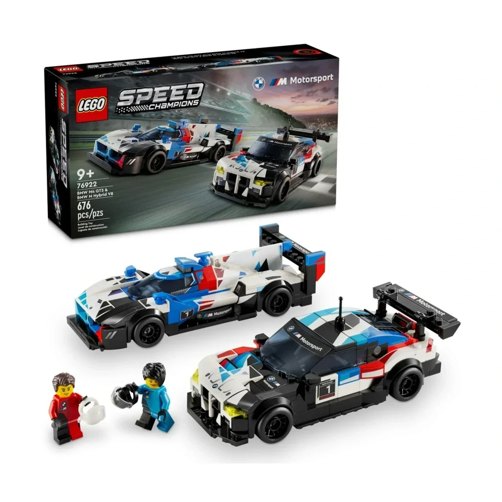 LEGO SPEED CHAMPIONS / BMW M4 Gt3 & BMW M Hybrid V8 RACE CARS / 76922 / NEW